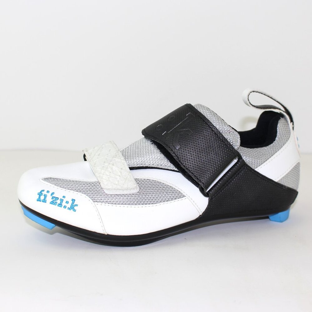 White and Black Athletic Shoes with Secure Strap